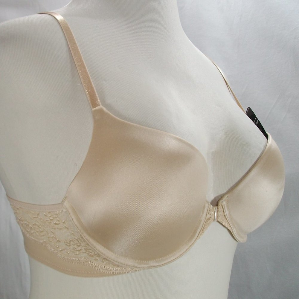 34A Maidenform SE6574 Self Expressions Front Close UW Bra Beige NWT - Picture 2 of 5